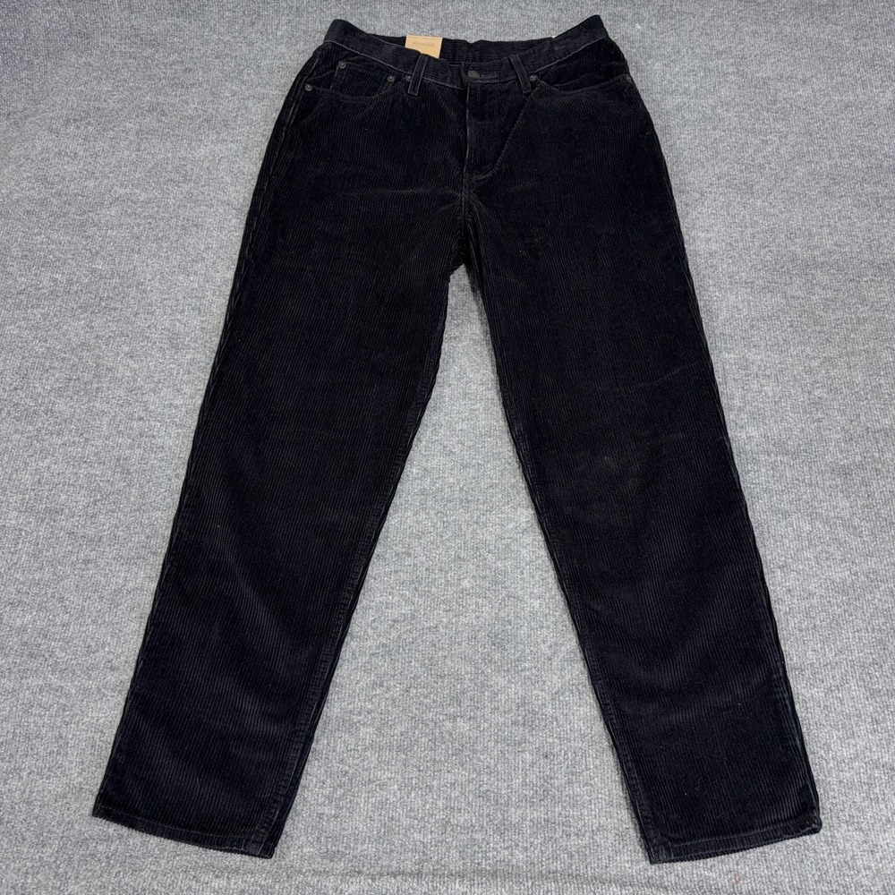 Levi's Mom Jeans Womens 31X30‎ Black Corduroy High Waisted Relaxed Tapered Leg